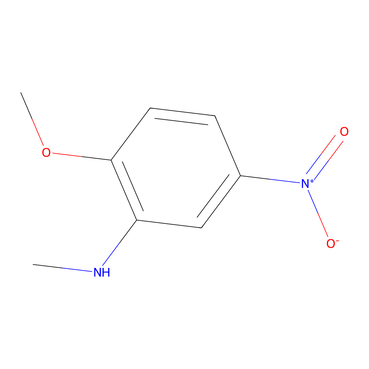 2-Methoxy-n-methyl-5-nitroaniline molecular structure, CAS 19871-39-7