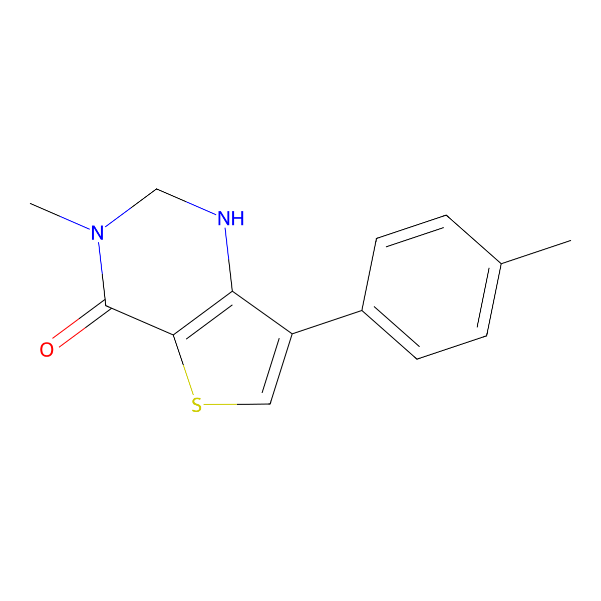 3-methyl-7-(4-methylphenyl)-2,3-dihydrothieno[3,2-d]pyrimidin-4(1H)-one molecular structure, CAS 1987112-22-0