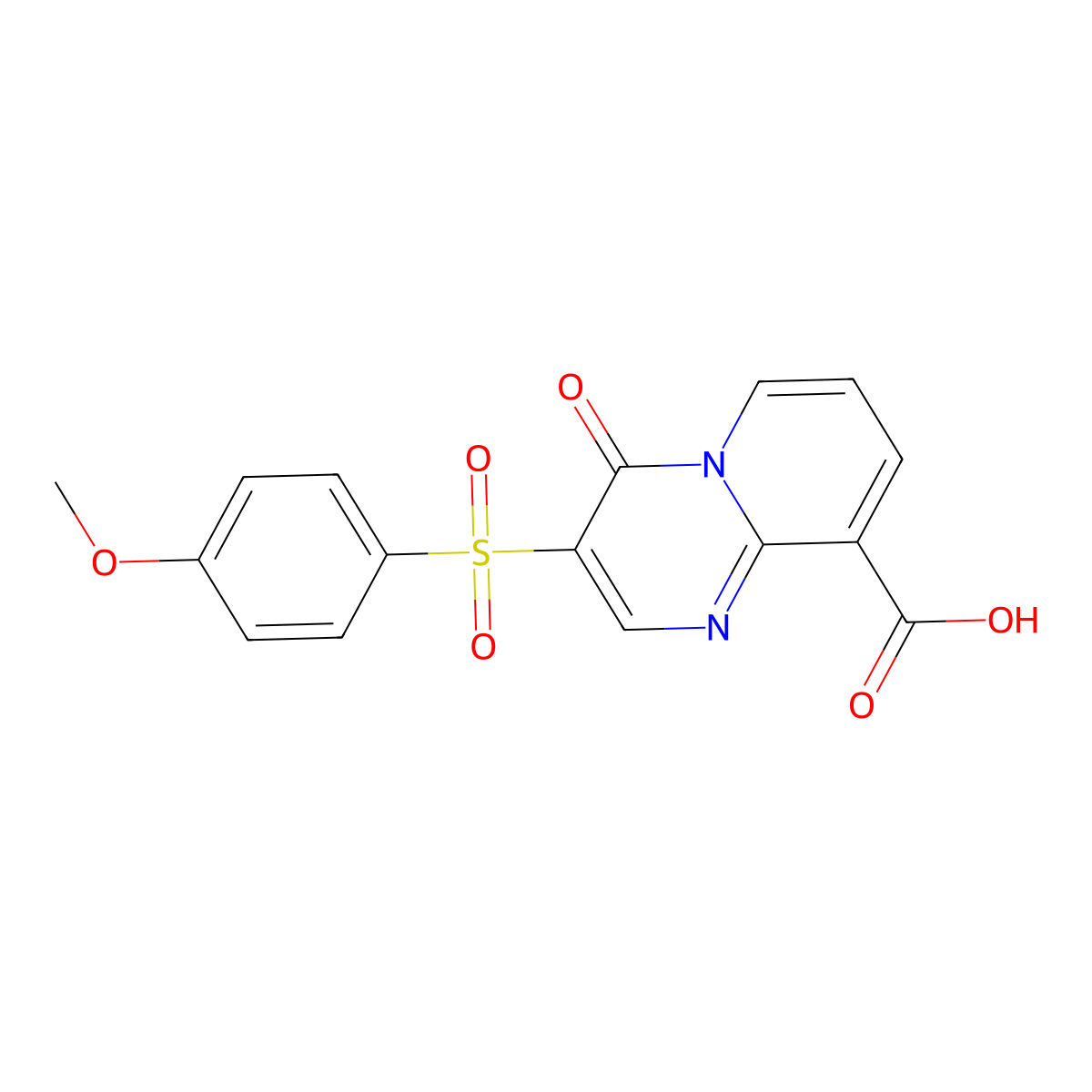 3-[(4-methoxyphenyl)sulfonyl]-4-oxo-4H-pyrido[1,2-a]pyrimidine-9-carboxylic acid molecular structure, CAS 1987112-76-4