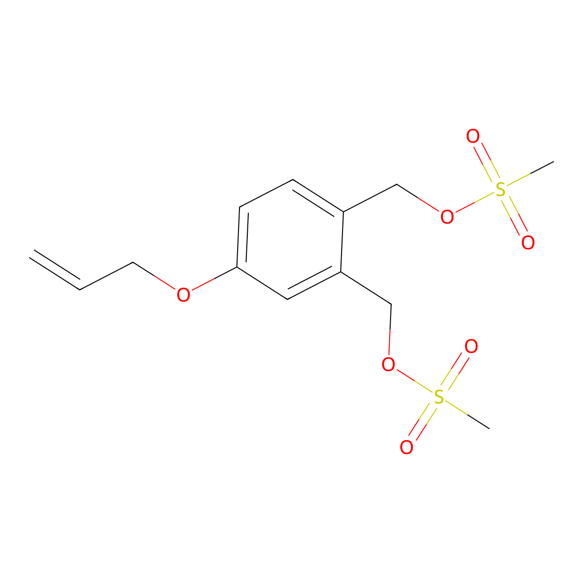 4-(Allyloxy)-2-{[(methylsulfonyl)oxy]-methyl}benzyl methanesulfonate molecular structure, CAS 1987123-46-5