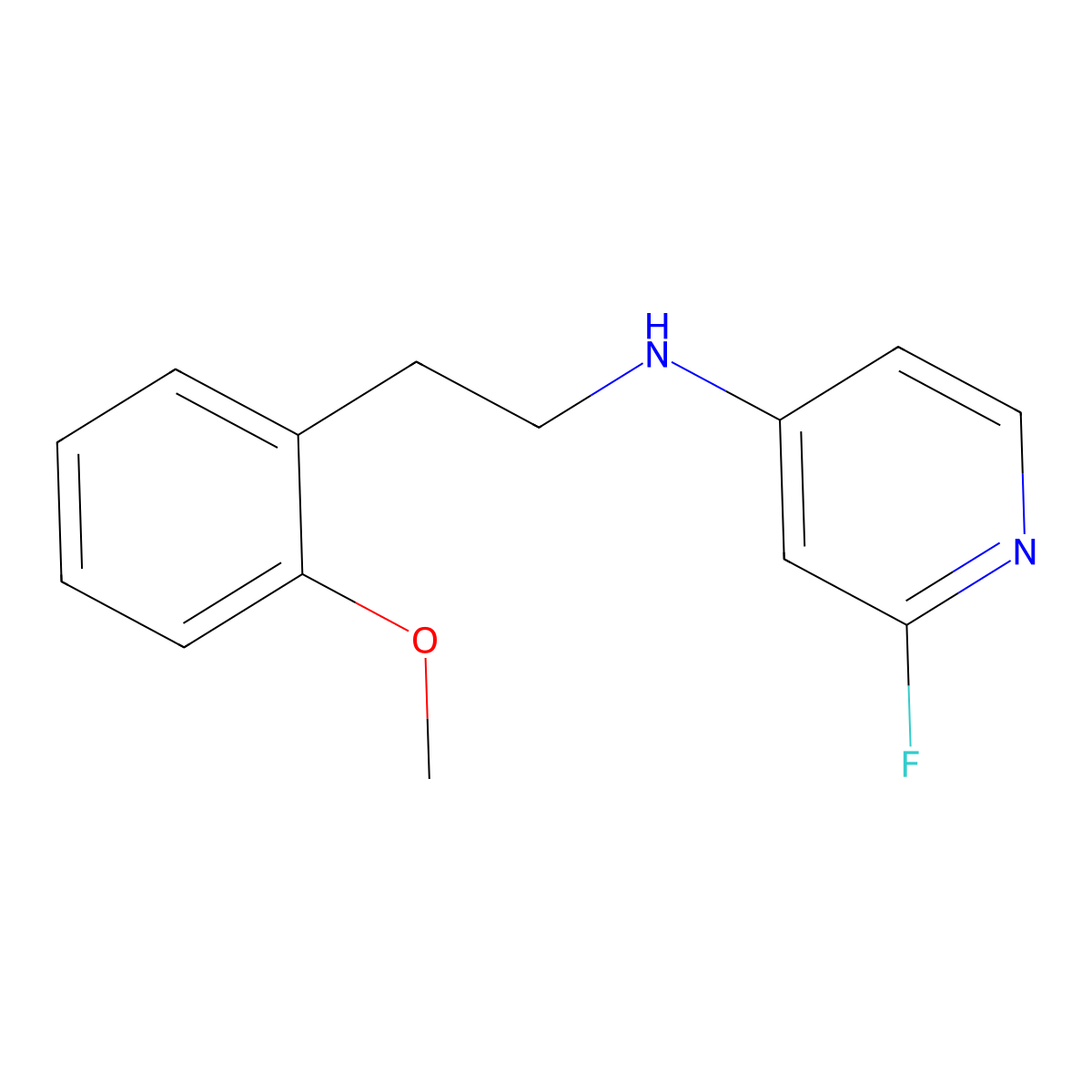 2-fluoro-N-[2-(2-methoxyphenyl)ethyl]pyridin-4-amine molecular structure, CAS 1987141-72-9