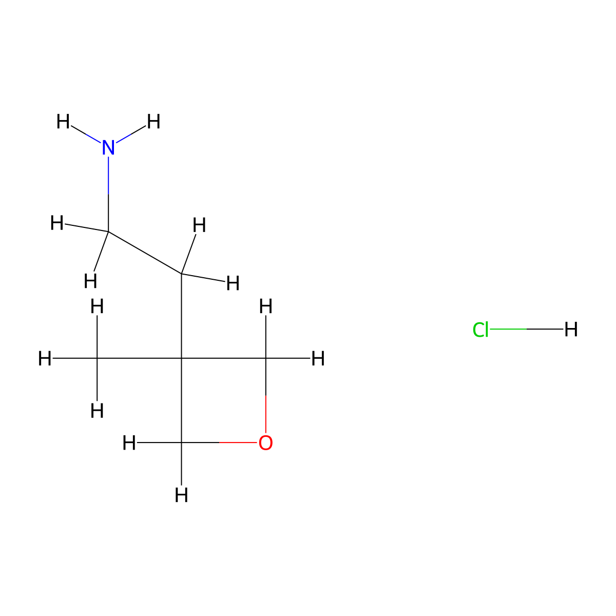 2-(3-Methyloxetan-3-yl)ethanamine hydrochloride molecular structure, CAS 1987175-60-9