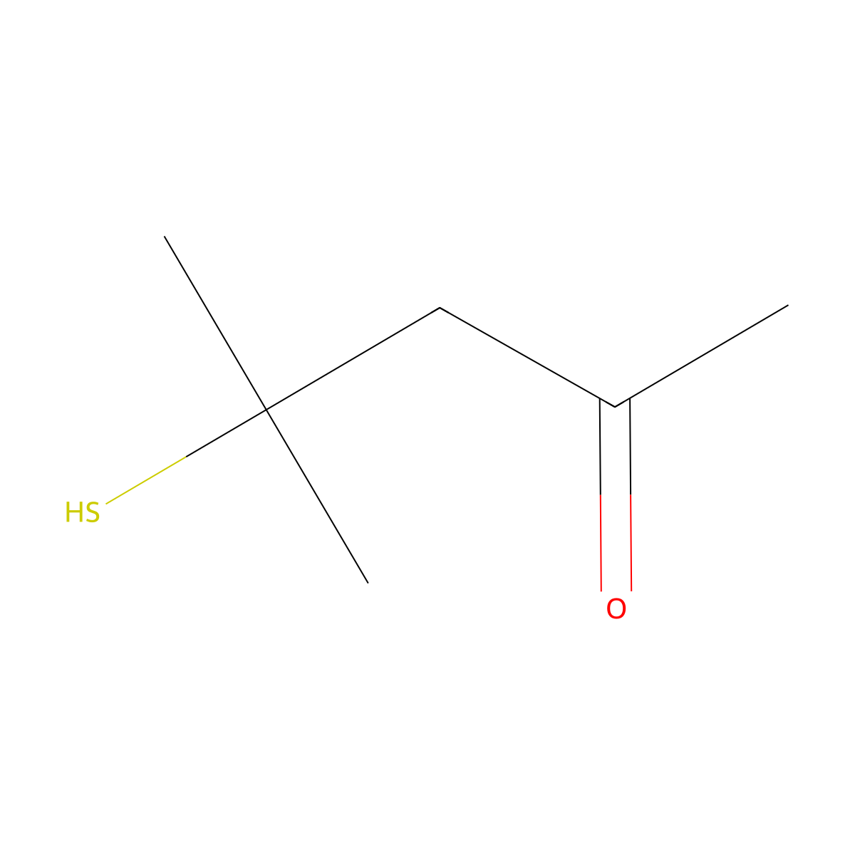 4-Mercapto-4-methyl-2-Pentanone molecular structure, CAS 19872-52-7