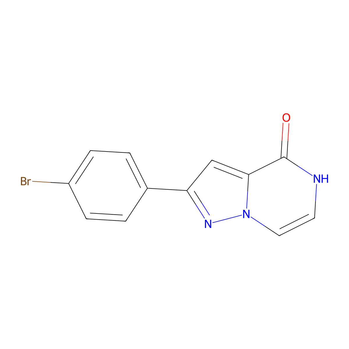 2-(4-bromophenyl)pyrazolo[1,5-a]pyrazin-4(5H)-one molecular structure, CAS 1987222-72-9