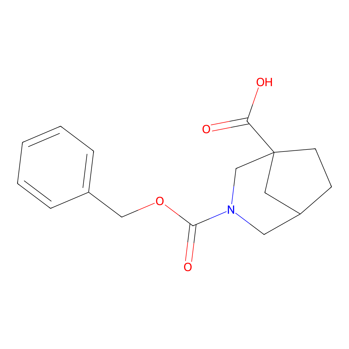 3-((Benzyloxy)carbonyl)-3-azabicyclo[3.2.1]octane-1-carboxylic acid molecular structure, CAS 1987260-68-3