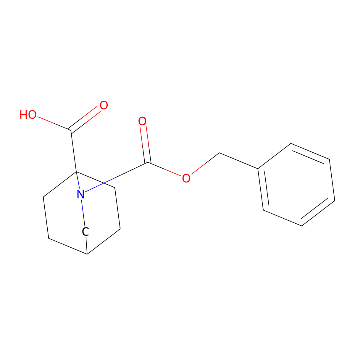 2-[(Benzyloxy)carbonyl]-2-azabicyclo[2.2.2]octane-1-carboxylic acid molecular structure, CAS 1987262-05-4
