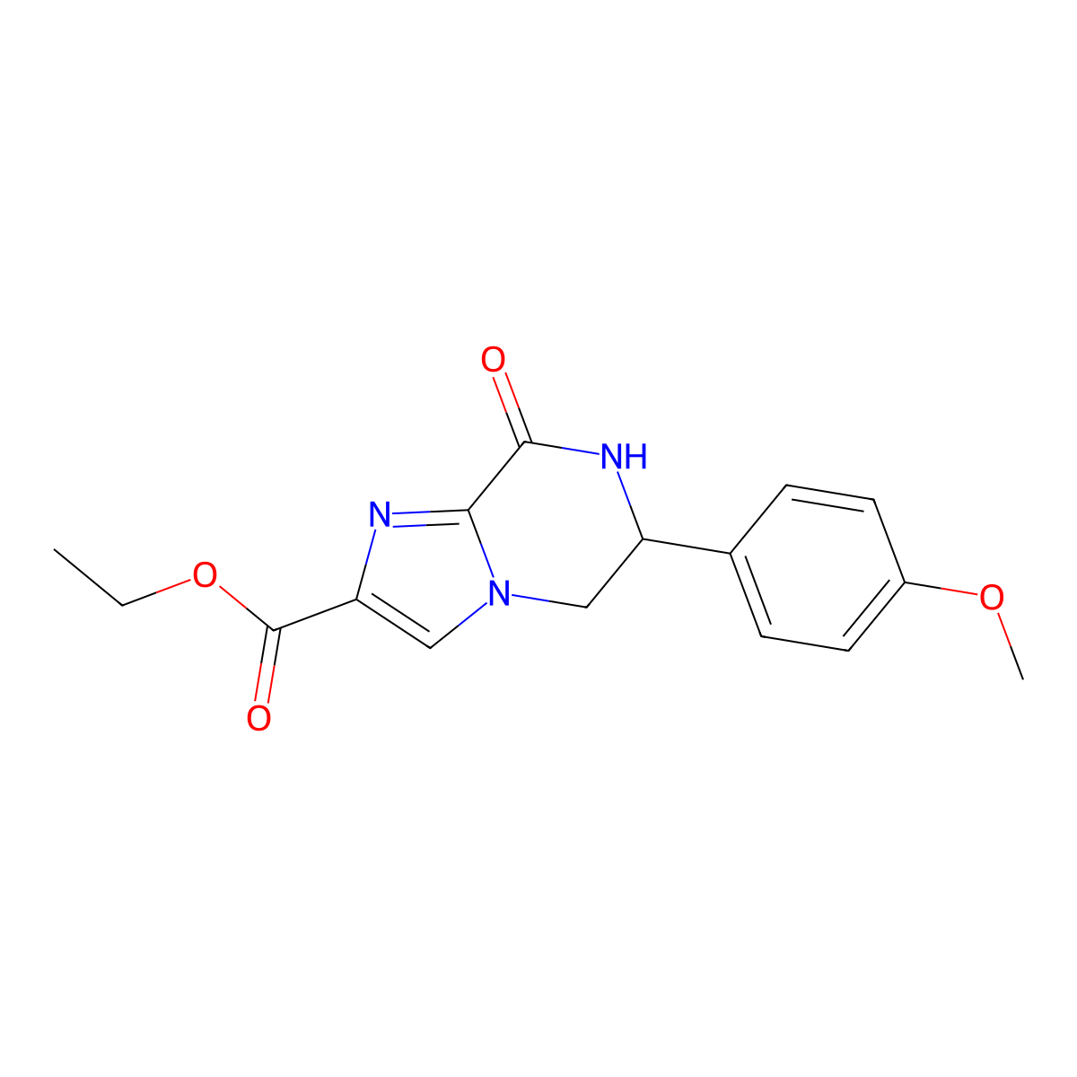 Ethyl 6-(4-methoxyphenyl)-8-oxo-5,6,7,8-tetrahydroimidazo[1,2-a]pyrazine-2-carboxylate molecular structure, CAS 1987263-42-2