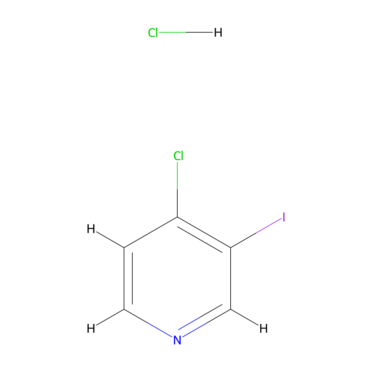 4-Chloro-3-iodopyridine hydrochloride molecular structure, CAS 1987263-61-5