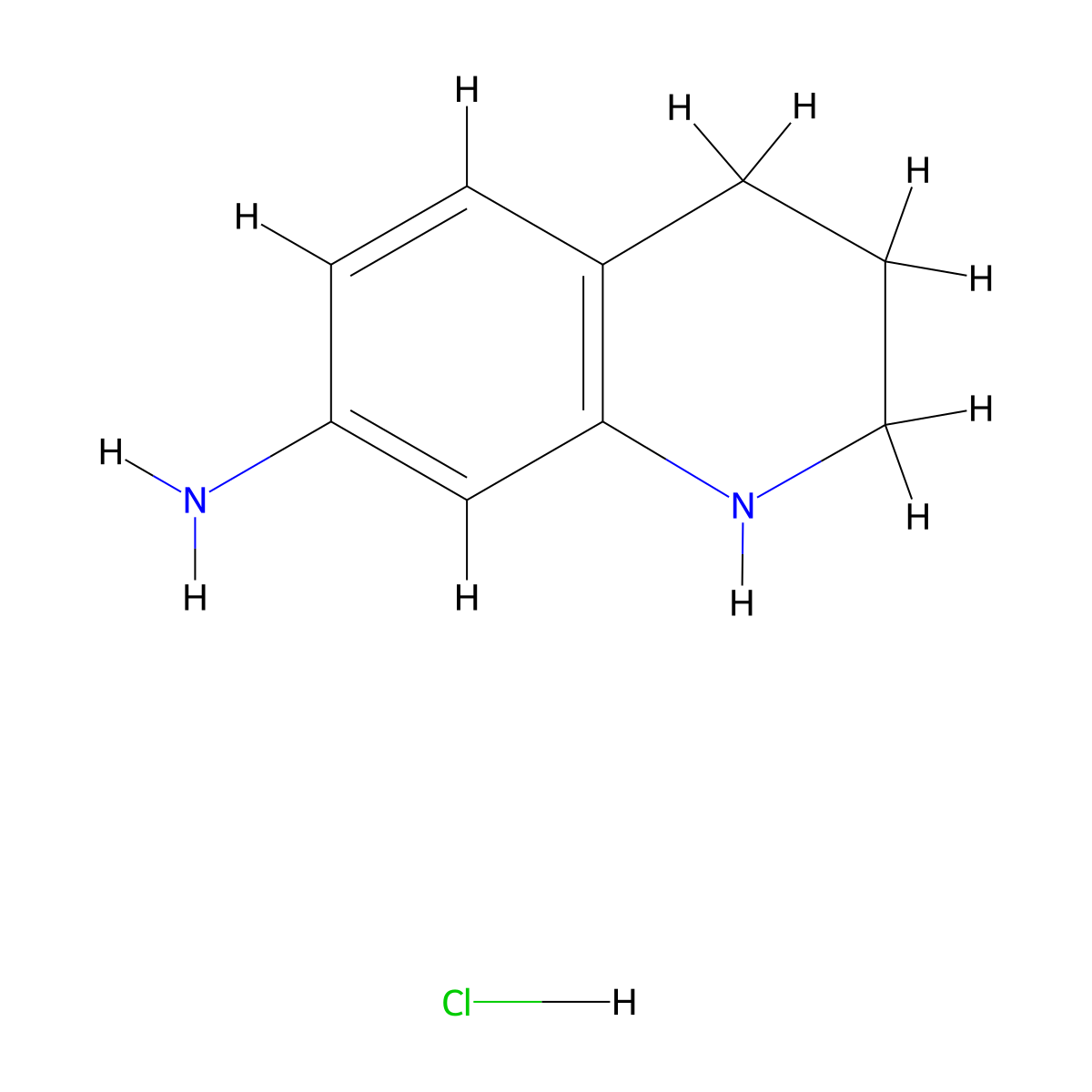 1,2,3,4-Tetrahydroquinolin-7-amine hydrochloride molecular structure, CAS 1987271-07-7