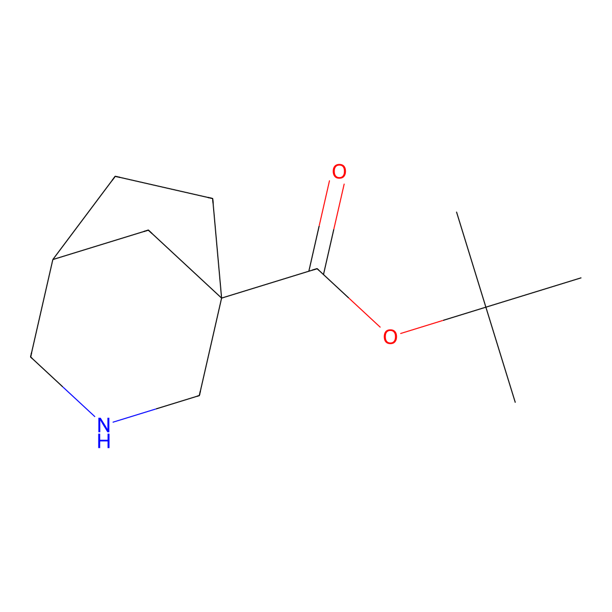 Tert-butyl 3-azabicyclo[3.2.1]octane-1-carboxylate molecular structure, CAS 1987278-19-2