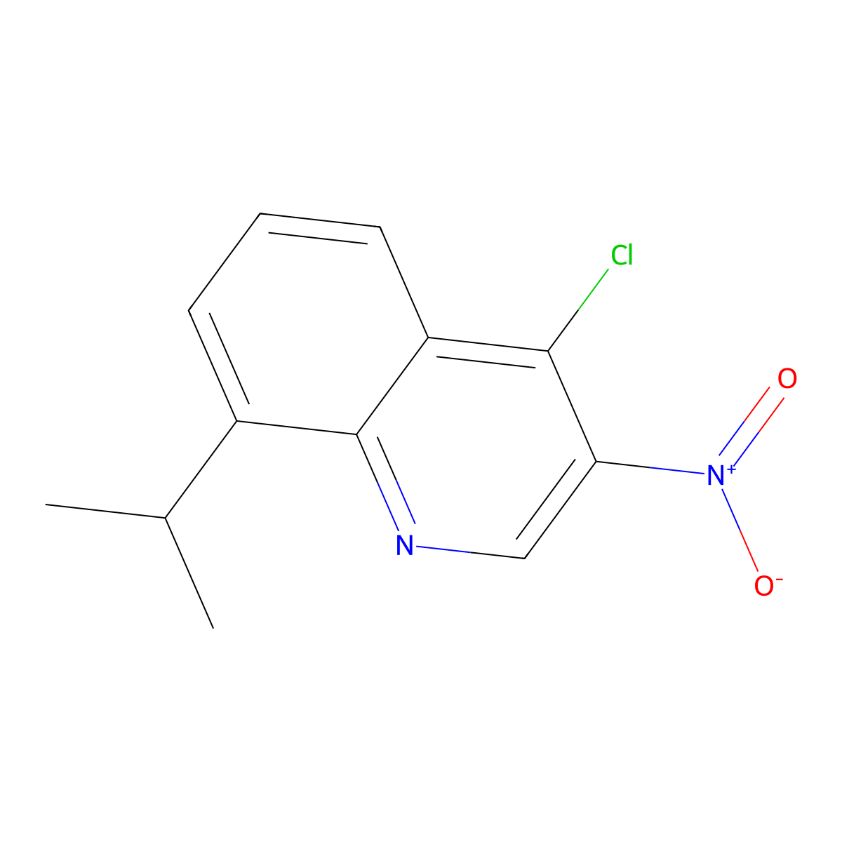 4-Chloro-3-nitro-8-(propan-2-yl)quinoline molecular structure, CAS 1987332-21-7