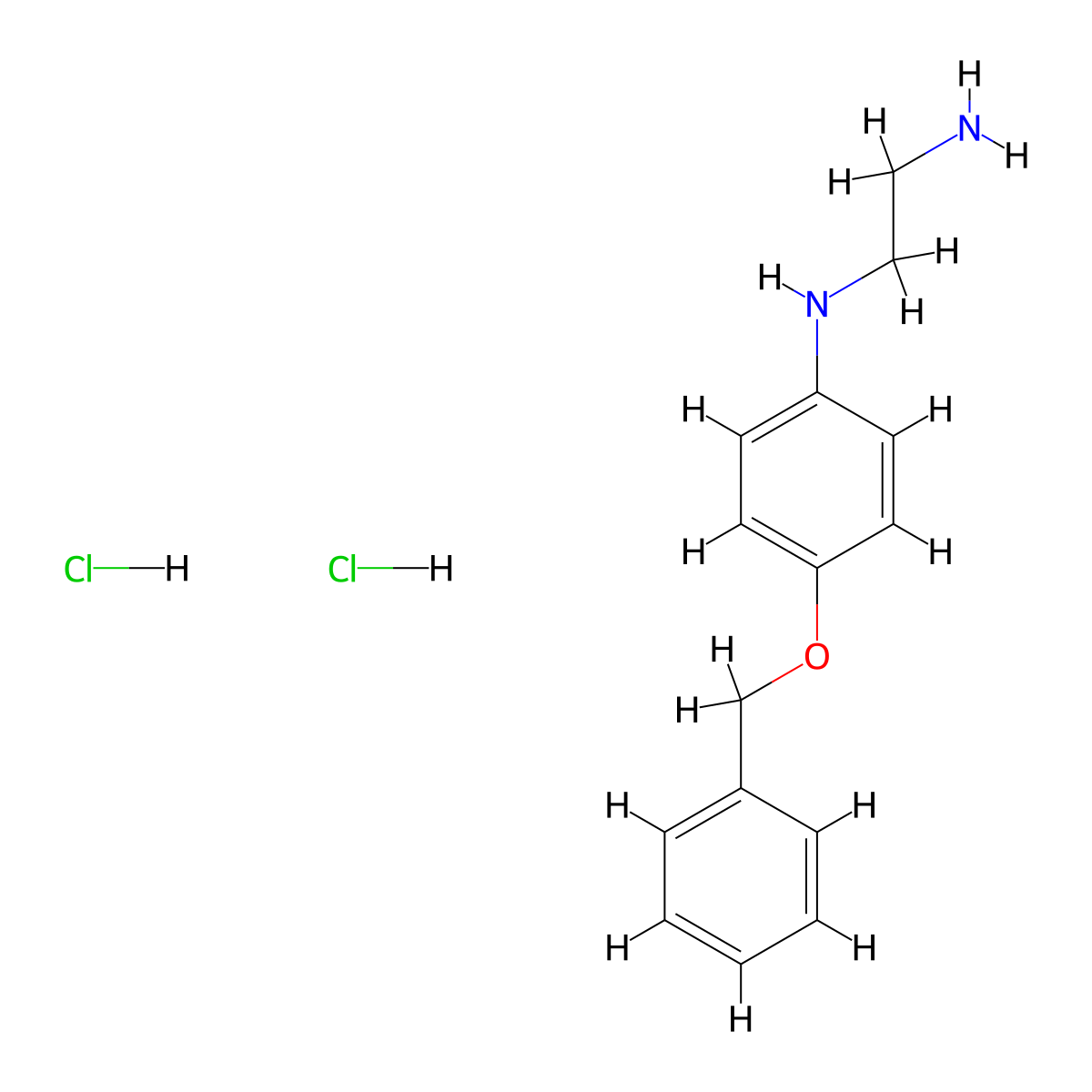 N-(2-aminoethyl)-4-(benzyloxy)aniline dihydrochloride molecular structure, CAS 1987340-30-6