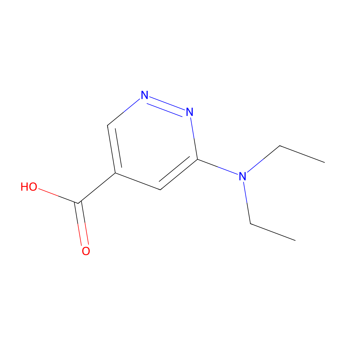 6-(Diethylamino)pyridazine-4-carboxylic acid molecular structure, CAS 1987340-91-9