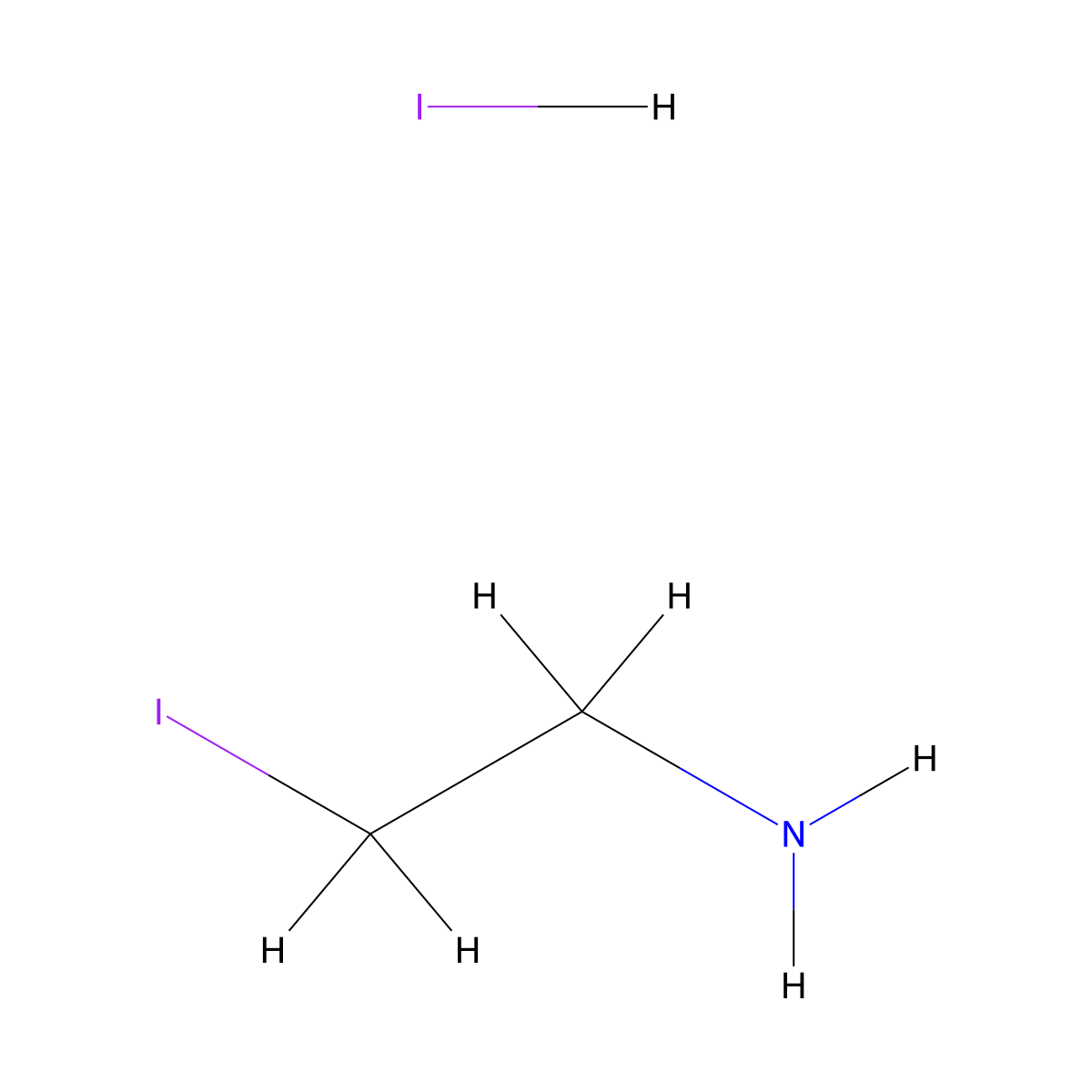 2-Iodoethan-1-amine hydroiodide molecular structure, CAS 19874-84-1