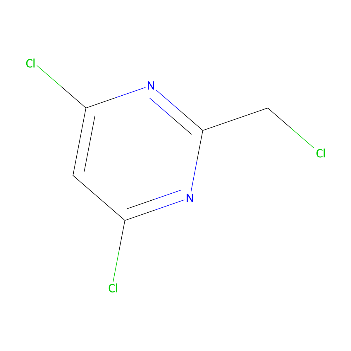 4,6-Dichloro-2-(chloromethyl)pyrimidine molecular structure, CAS 19875-05-9