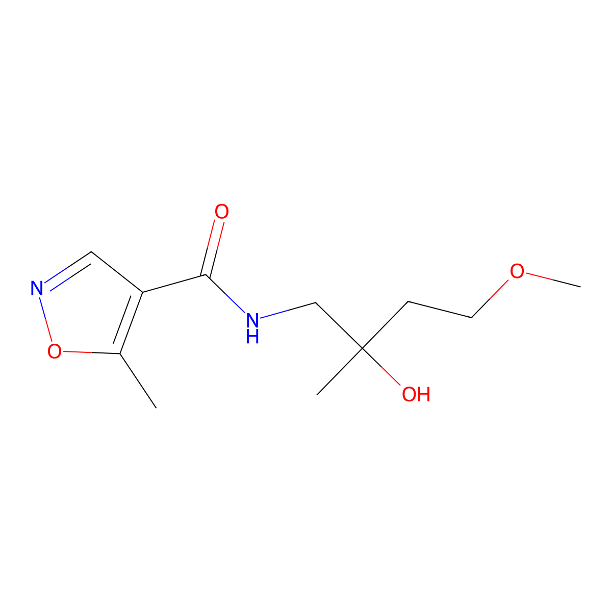 N-(2-hydroxy-4-methoxy-2-methylbutyl)-5-methyl-1,2-oxazole-4-carboxamide molecular structure, CAS 1987511-41-0