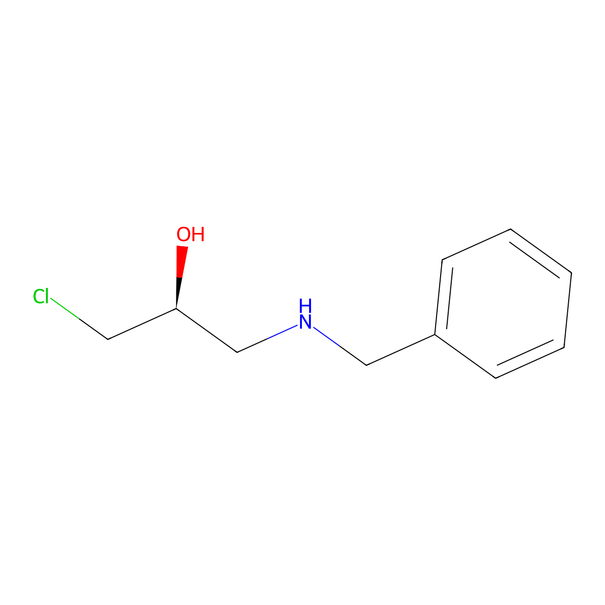 (S)-1-(benzylamino)-3-chloropropan-2-ol molecular structure, CAS 198755-87-2