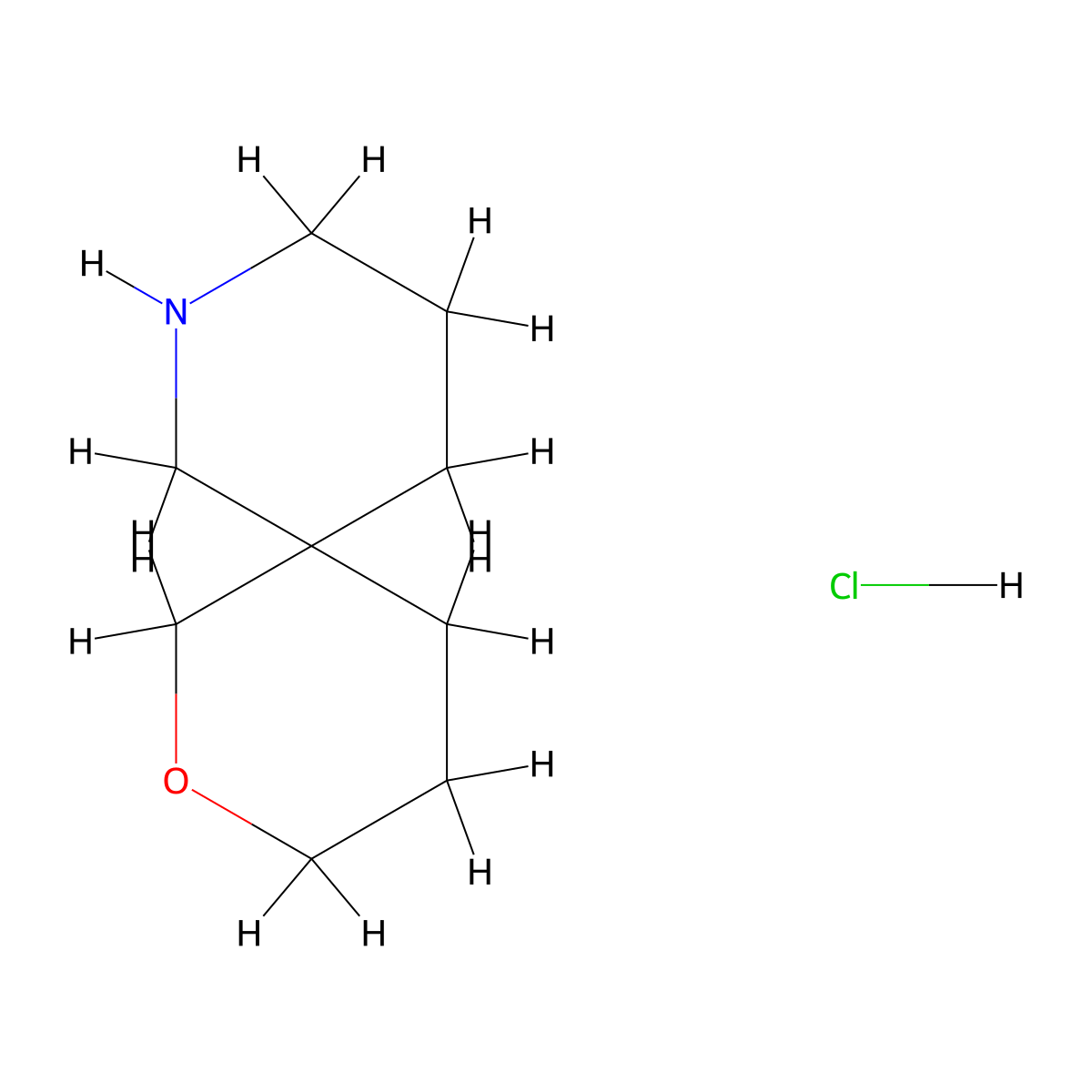 2-Oxa-8-azaspiro[5.5]undecane hydrochloride molecular structure, CAS 1987557-31-2