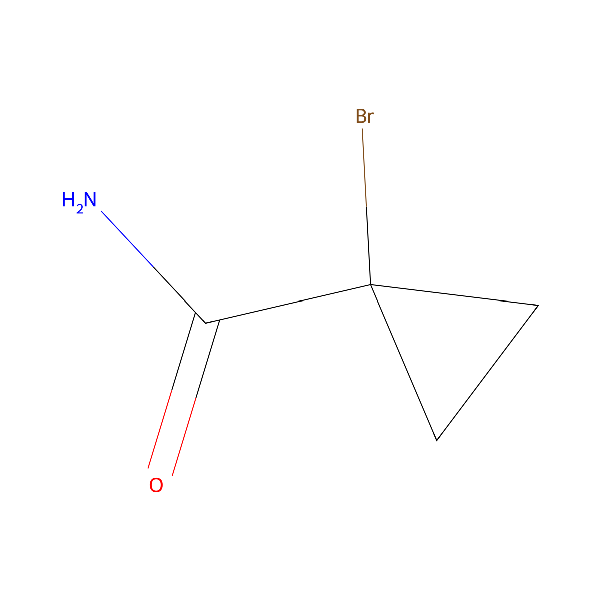 1-Bromocyclopropane-1-carboxamide molecular structure, CAS 198758-97-3
