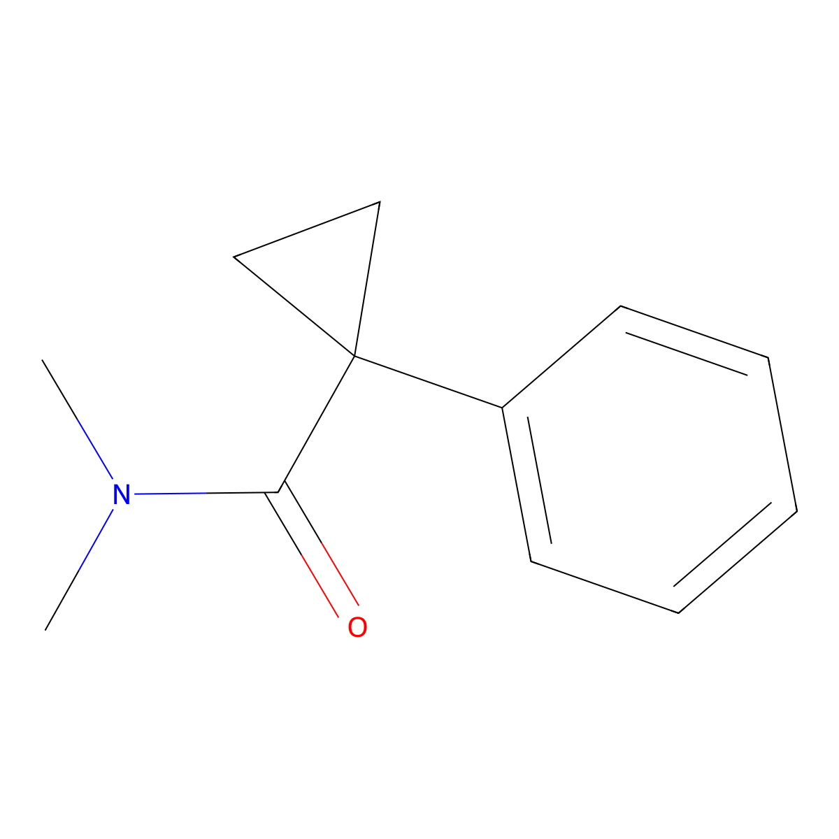 N,N-Dimethyl-1-phenylcyclopropanecarboxamide molecular structure, CAS 198759-09-0