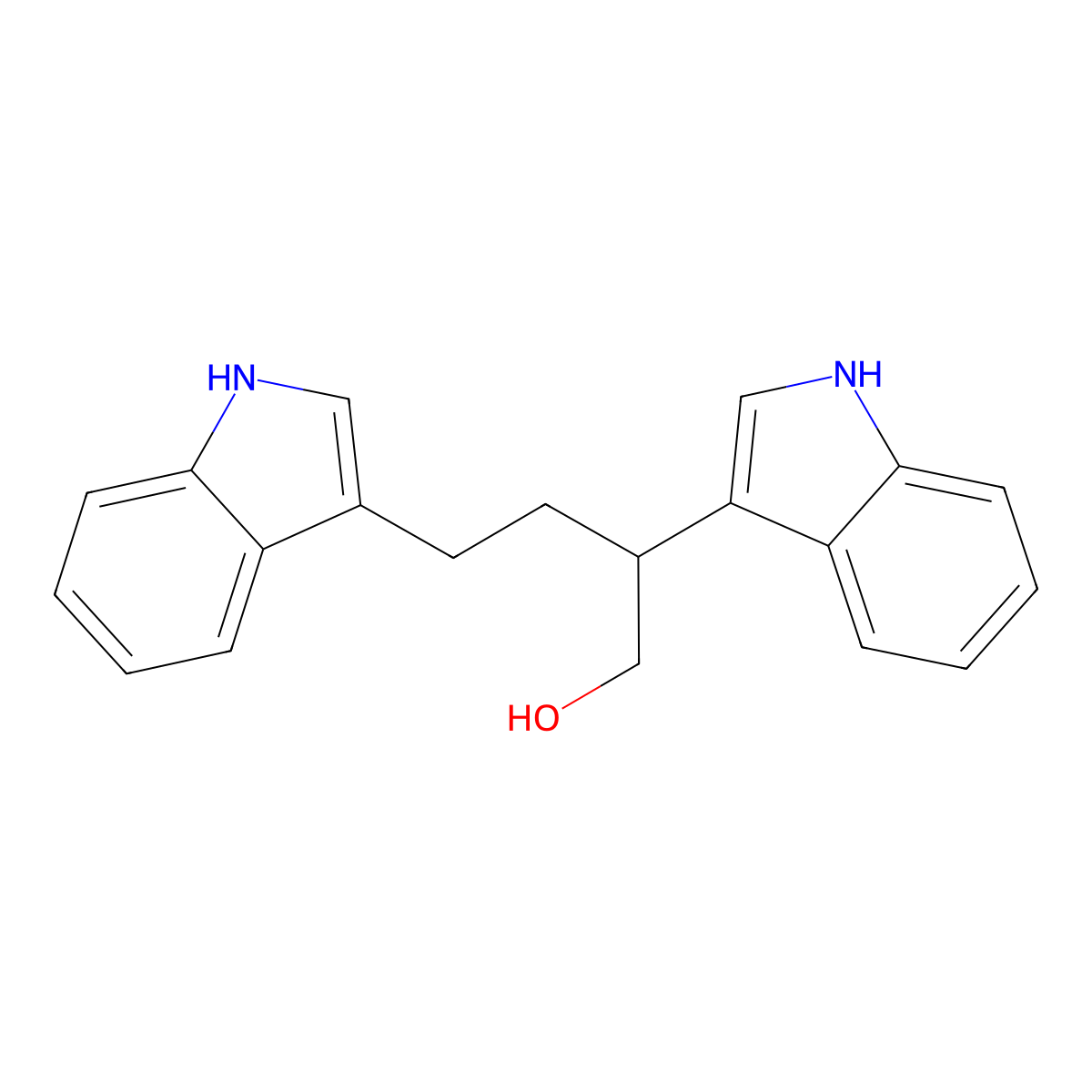 2,4-Di(1H-indol-3-yl)butan-1-ol molecular structure, CAS 198763-45-0