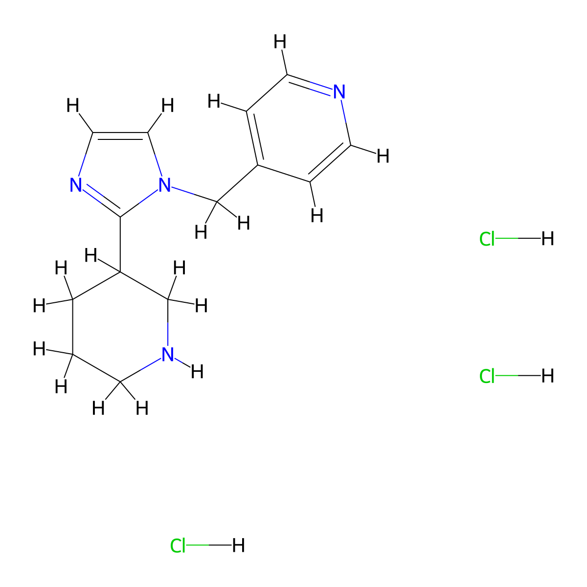 4-[(2-piperidin-3-yl-1H-imidazol-1-yl)methyl]pyridine trihydrochloride molecular structure, CAS 1987680-77-2