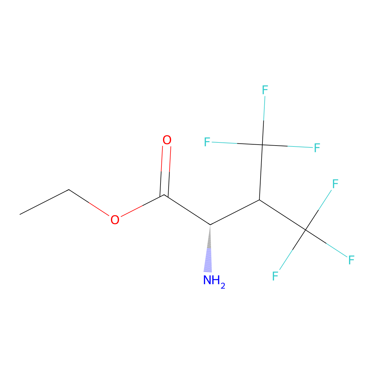 ethyl (2S)-2-amino-4,4,4-trifluoro-3-(trifluoromethyl)butanoate molecular structure, CAS 1987681-57-1