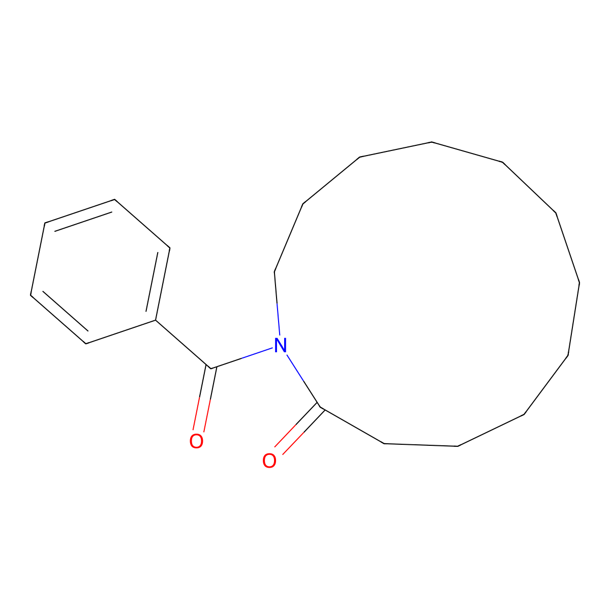 Azacyclotridecan-2-one, 1-benzoyl- molecular structure, CAS 19878-42-3