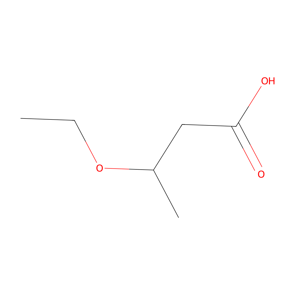 3-Ethoxybutanoic acid molecular structure, CAS 19878-71-8