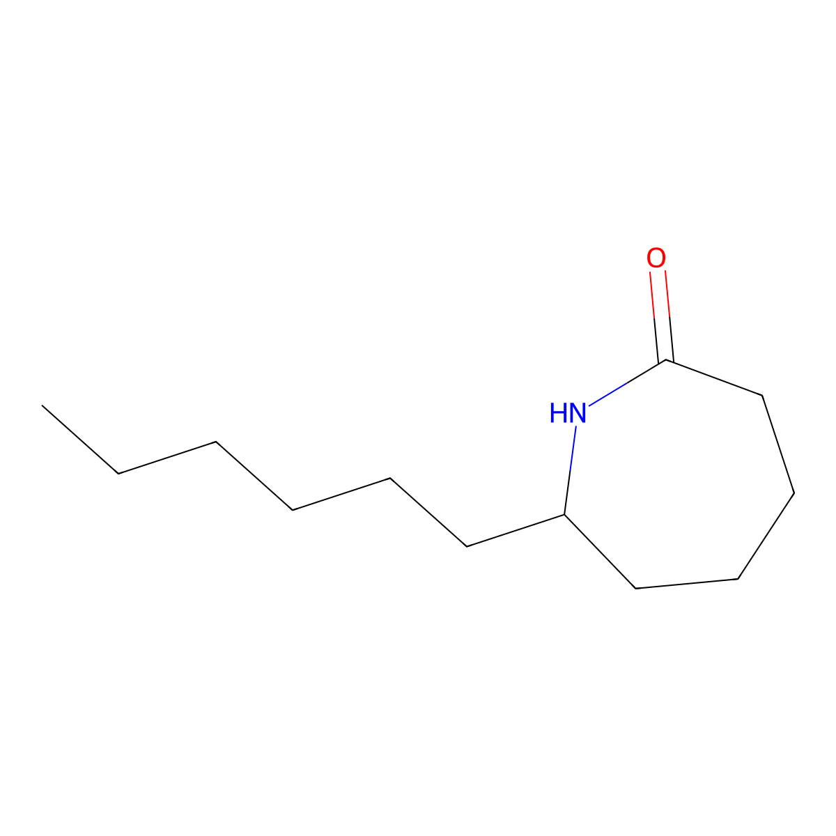 7-Hexylazepan-2-one molecular structure, CAS 19878-76-3