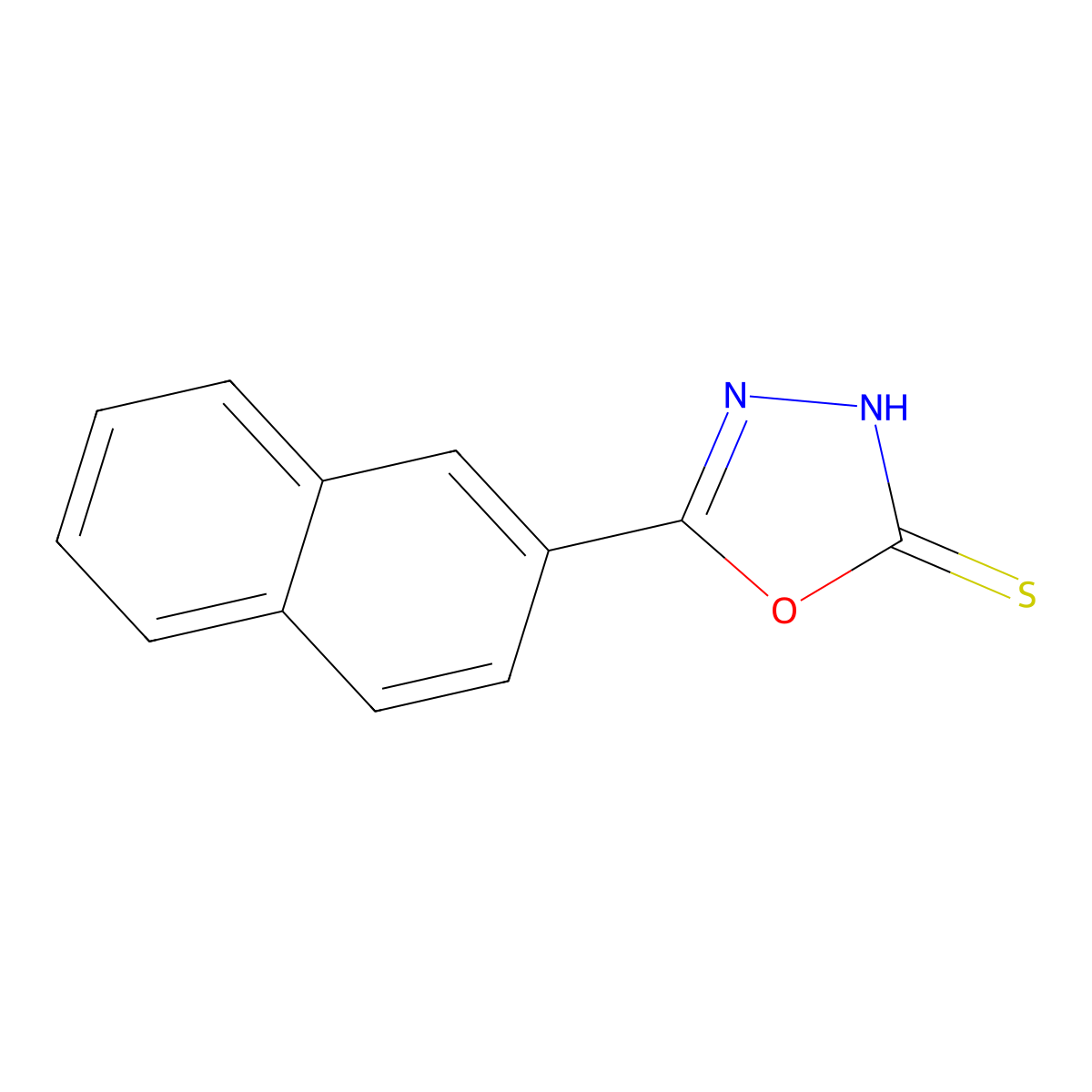5-(Naphthalen-2-yl)-1,3,4-oxadiazole-2-thiol molecular structure, CAS 198780-60-8