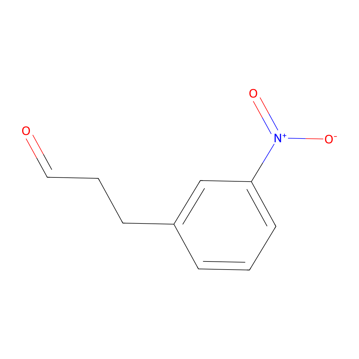 3-(3-Nitrophenyl)propanal molecular structure, CAS 198783-53-8