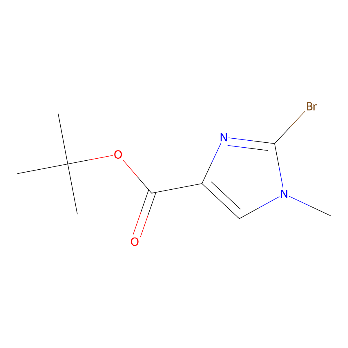 tert-butyl 2-bromo-1-methyl-1H-imidazole-4-carboxylate molecular structure, CAS 1987897-04-0