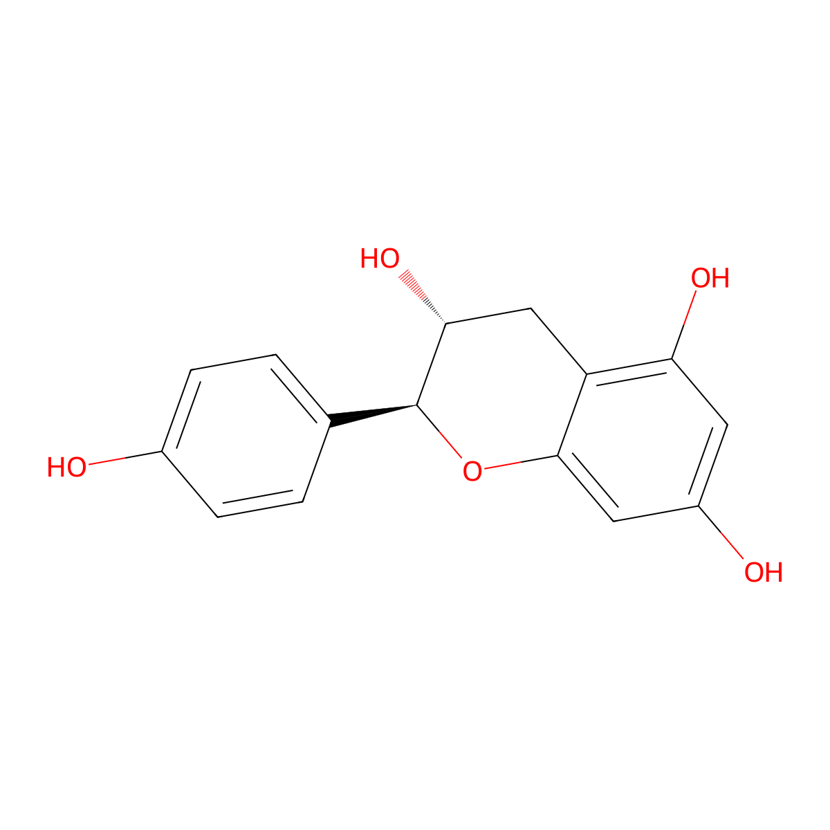 (-)-Afzelechin molecular structure, CAS 19879-28-8