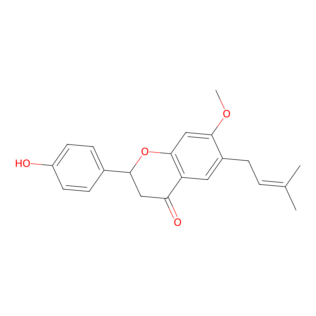 Bavachinin molecular structure, CAS 19879-30-2