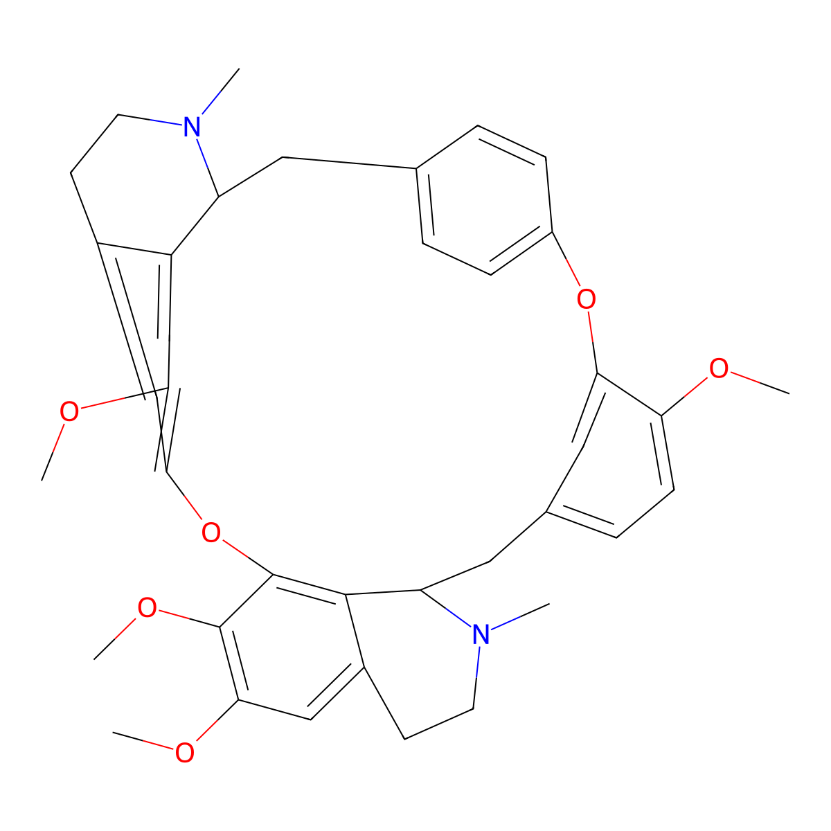 Thalicberine, O-methyl molecular structure, CAS 19879-44-8