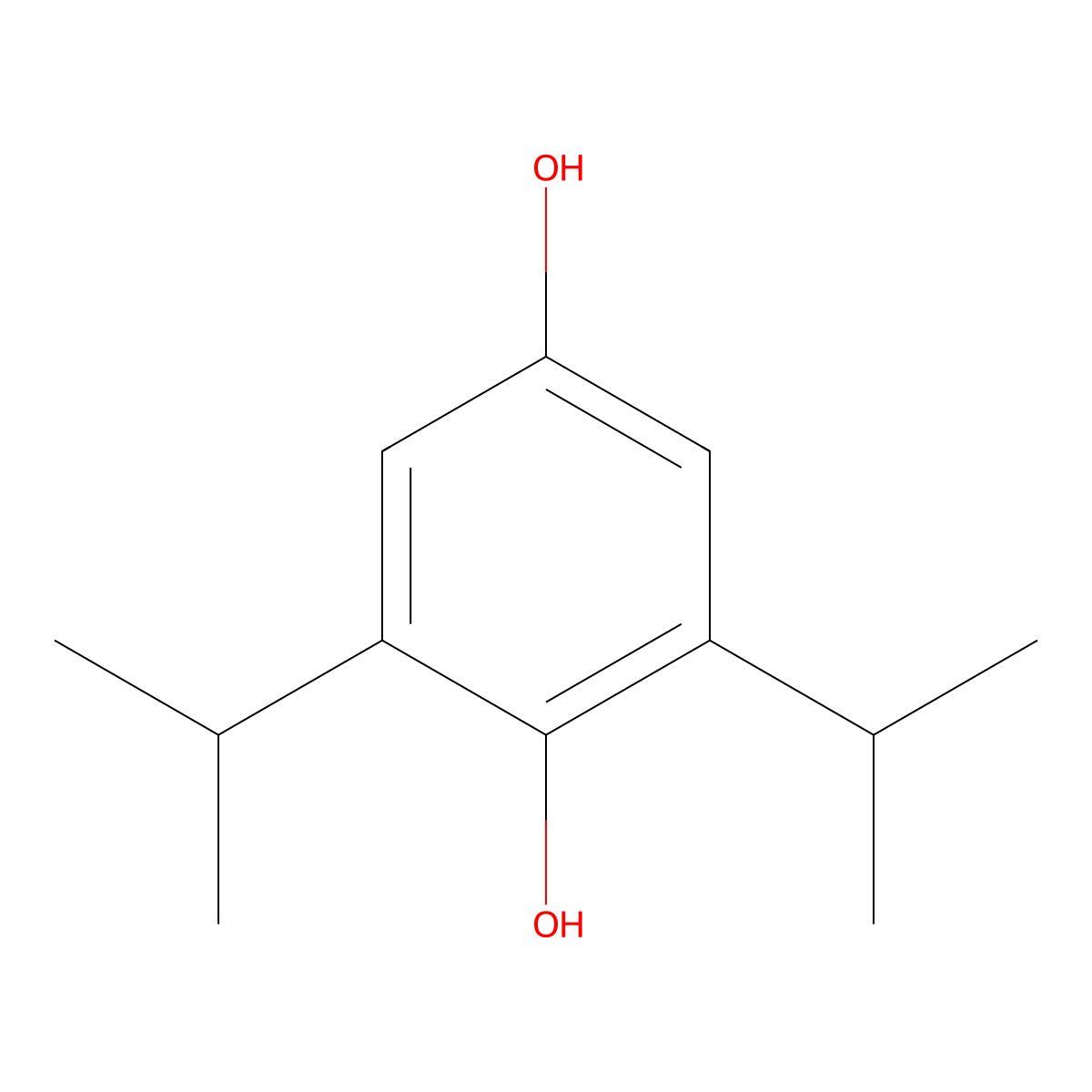 4-Hydroxy propofol molecular structure, CAS 1988-10-9