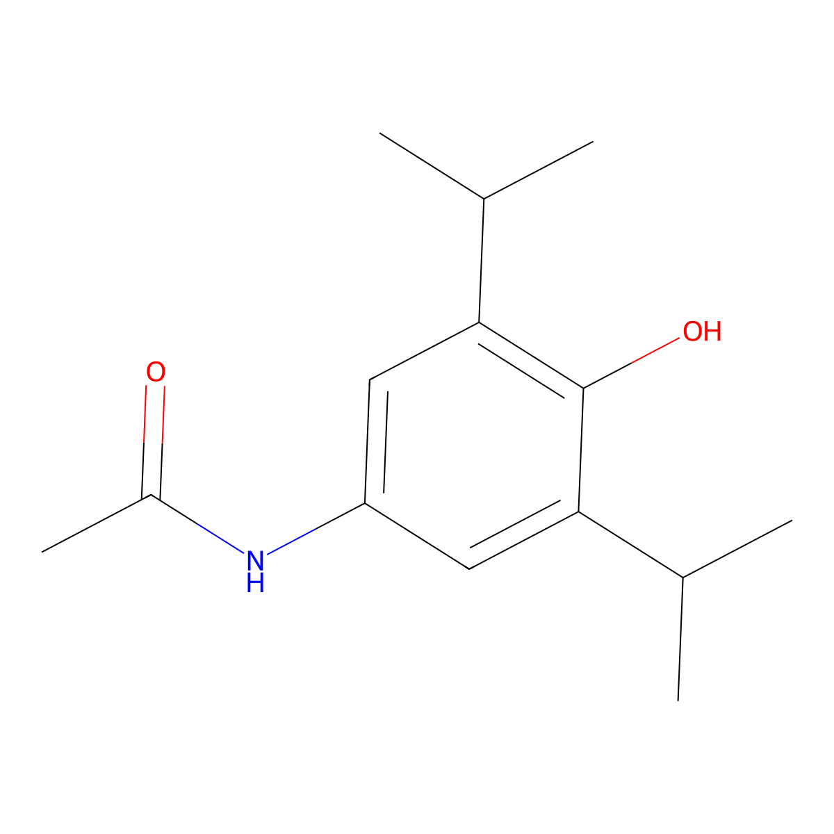 N-(4-Hydroxy-3,5-bis(1-methylethyl)phenyl)acetamide molecular structure, CAS 1988-14-3