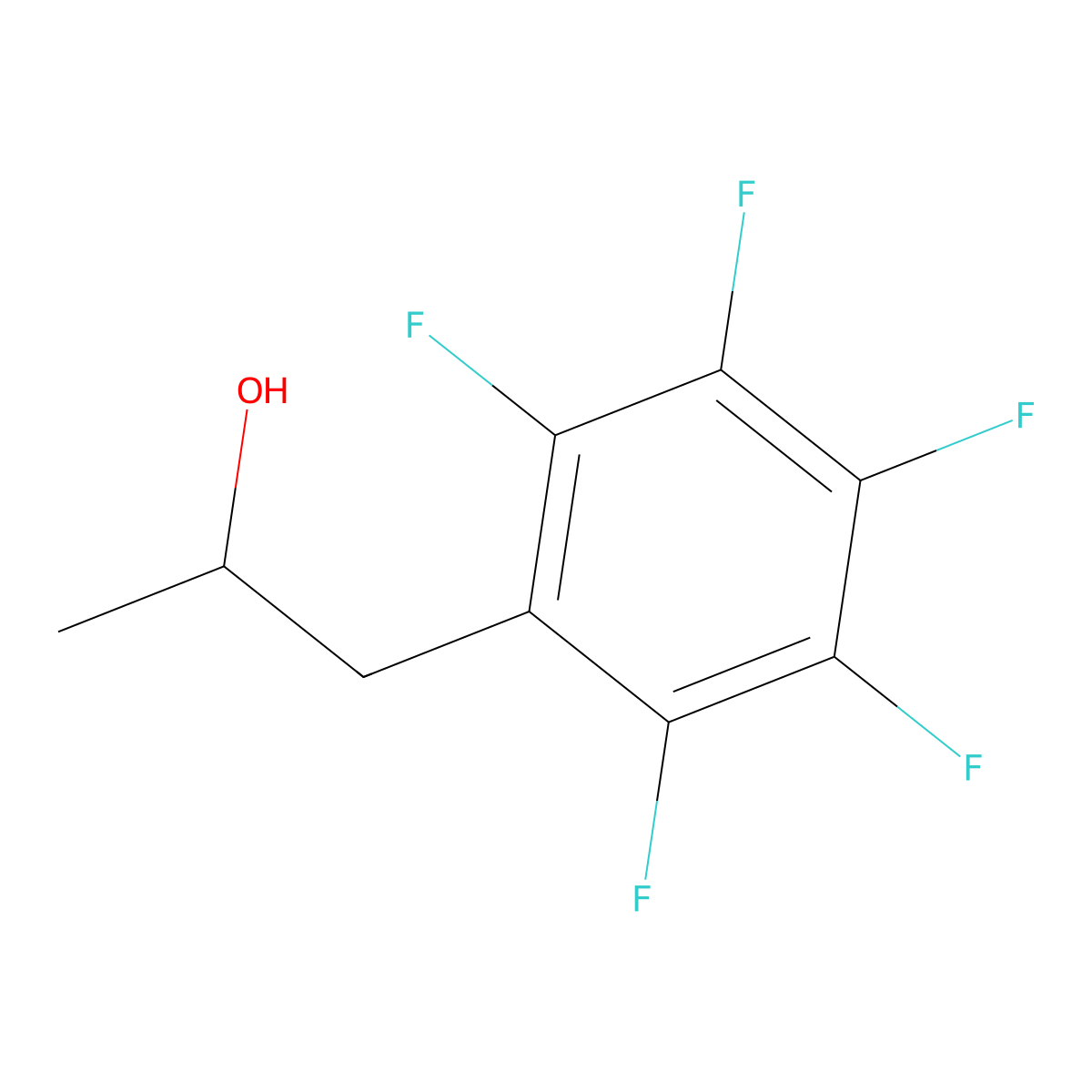 1-(Pentafluorophenyl)-2-propanol molecular structure, CAS 1988-60-9