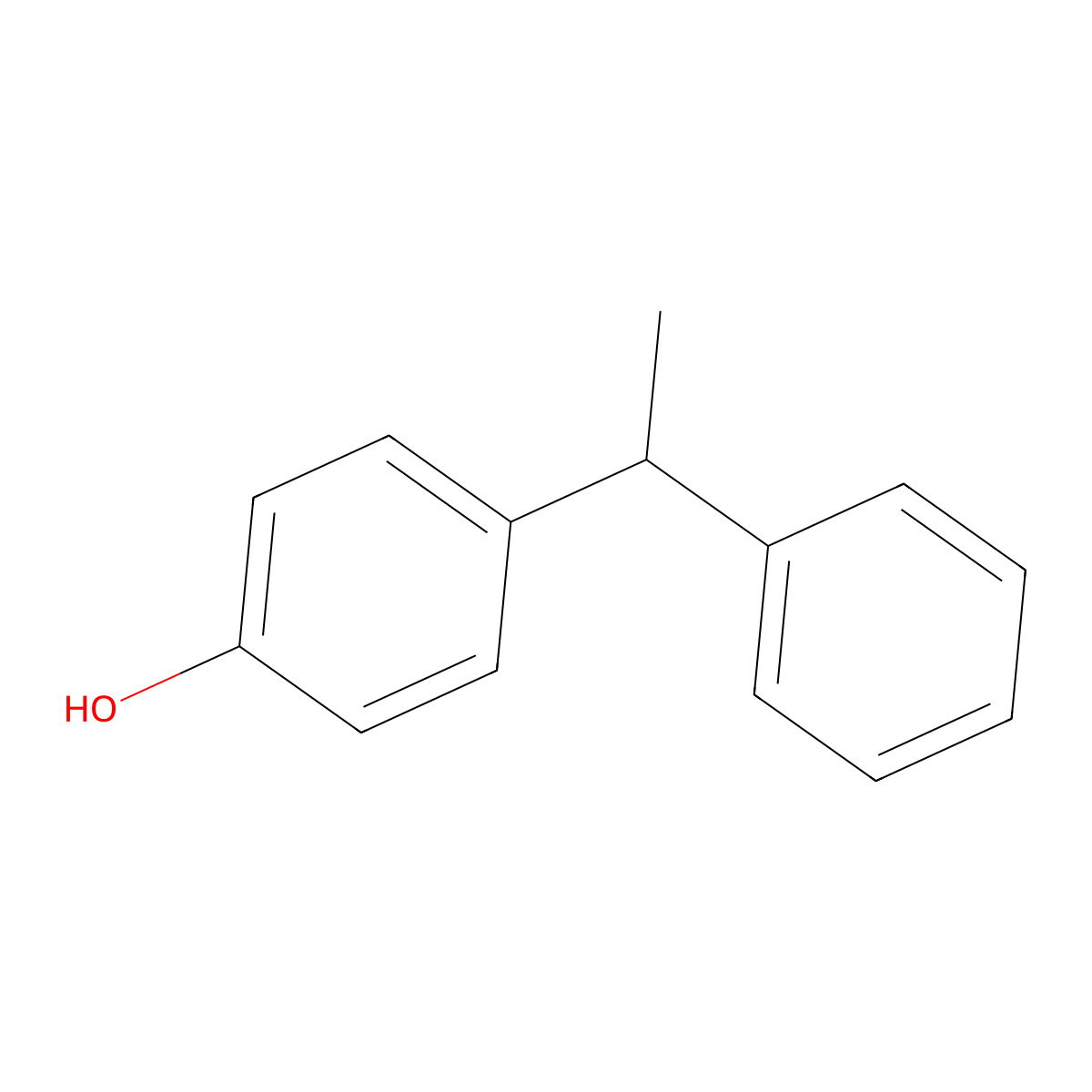 4-(1-Phenylethyl)phenol molecular structure, CAS 1988-89-2