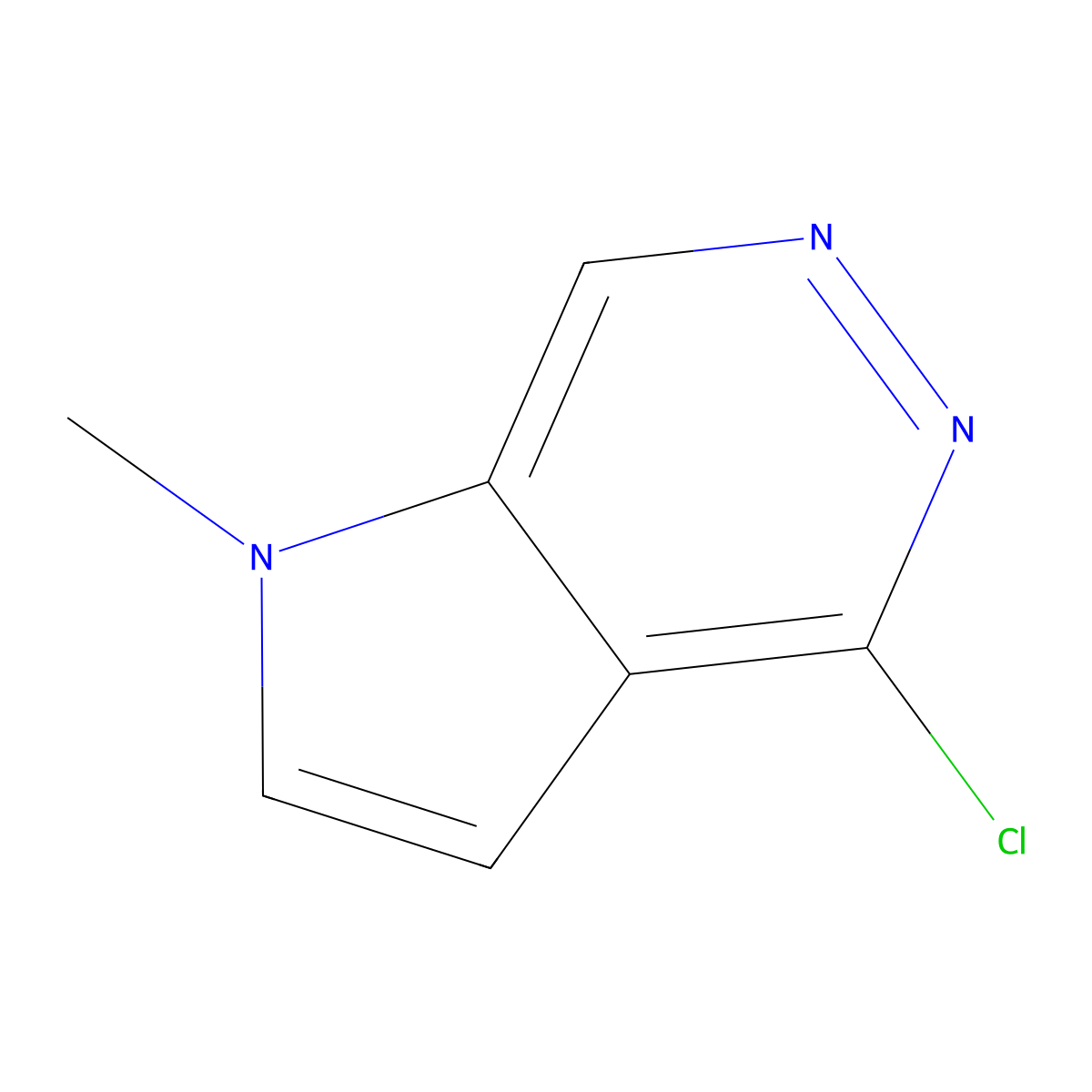 4-Chloro-1-methyl-pyrrolo[2,3-D]pyridazine molecular structure, CAS 19880-42-3