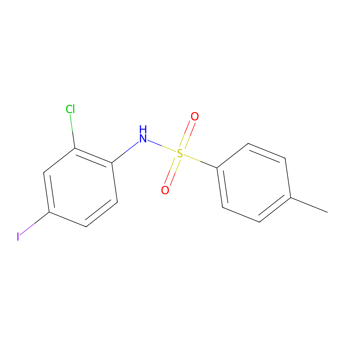 N-(2-Chloro-4-iodophenyl)-4-methylbenzenesulfonamide molecular structure, CAS 1988004-17-6