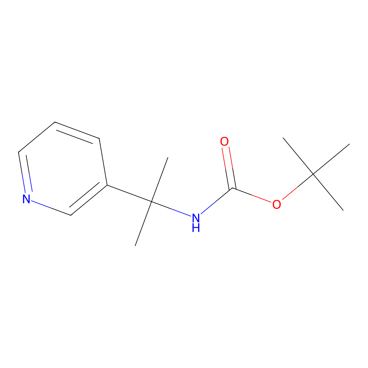 N-Boc-2-(3-pyridyl)-2-propylamine molecular structure, CAS 1988052-34-1