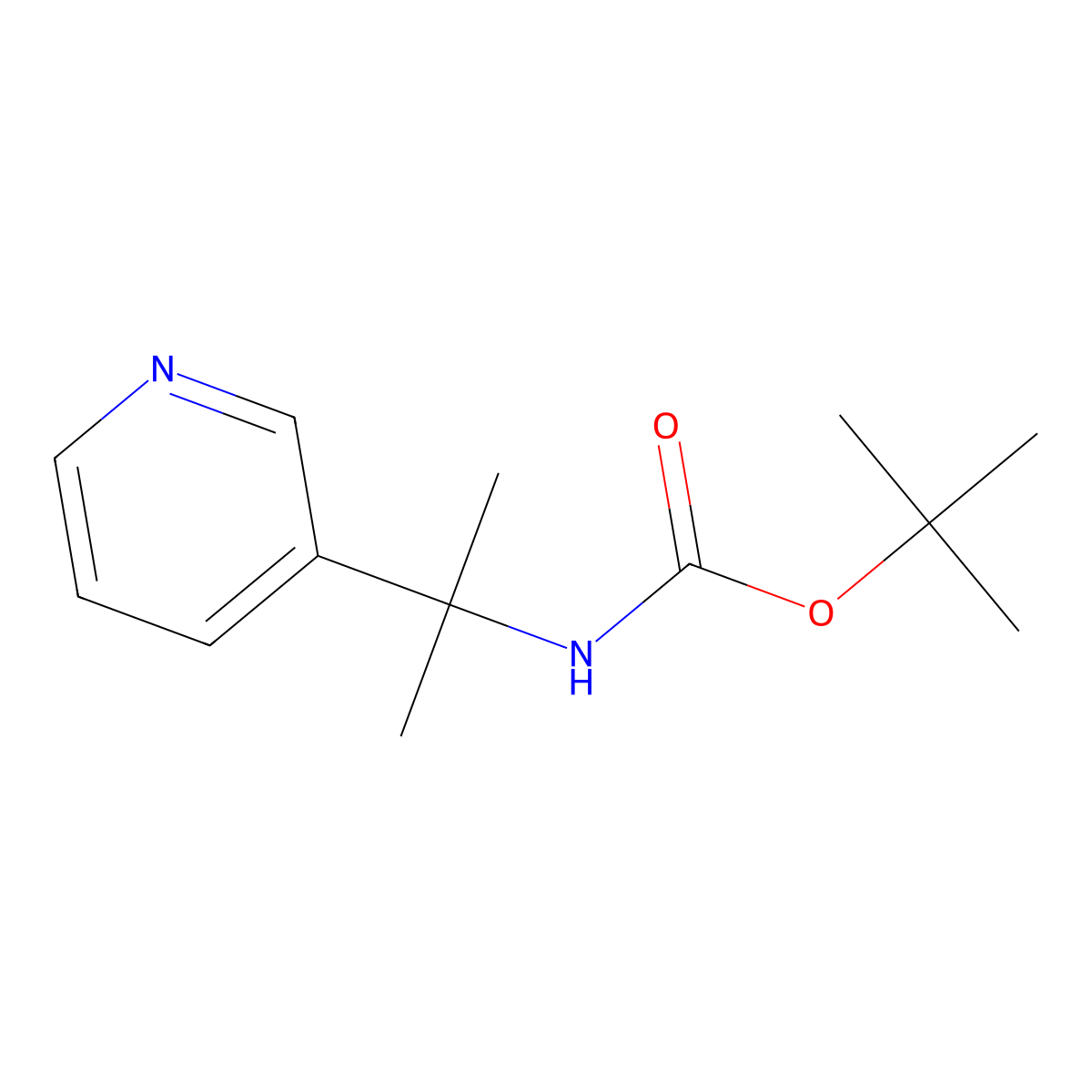 N-Boc-2-(3-pyridyl)-2-propylamine molecular structure, CAS 1988052-34-1