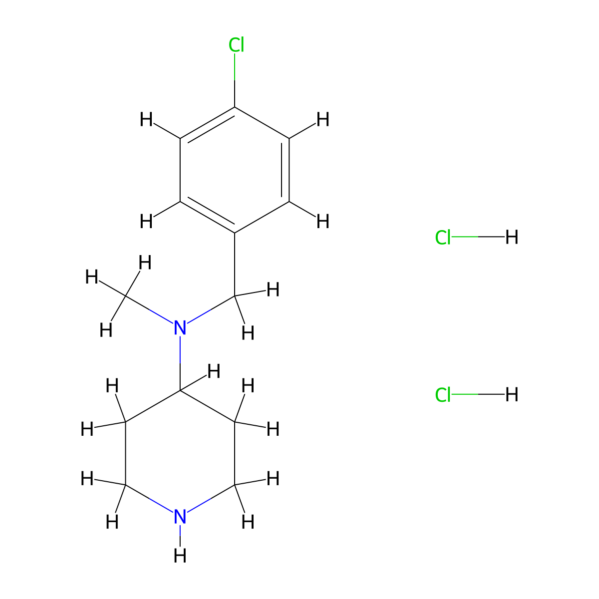 N-(4-Chlorobenzyl)-N-methylpiperidin-4-amine dihydrochloride molecular structure, CAS 1988082-93-4