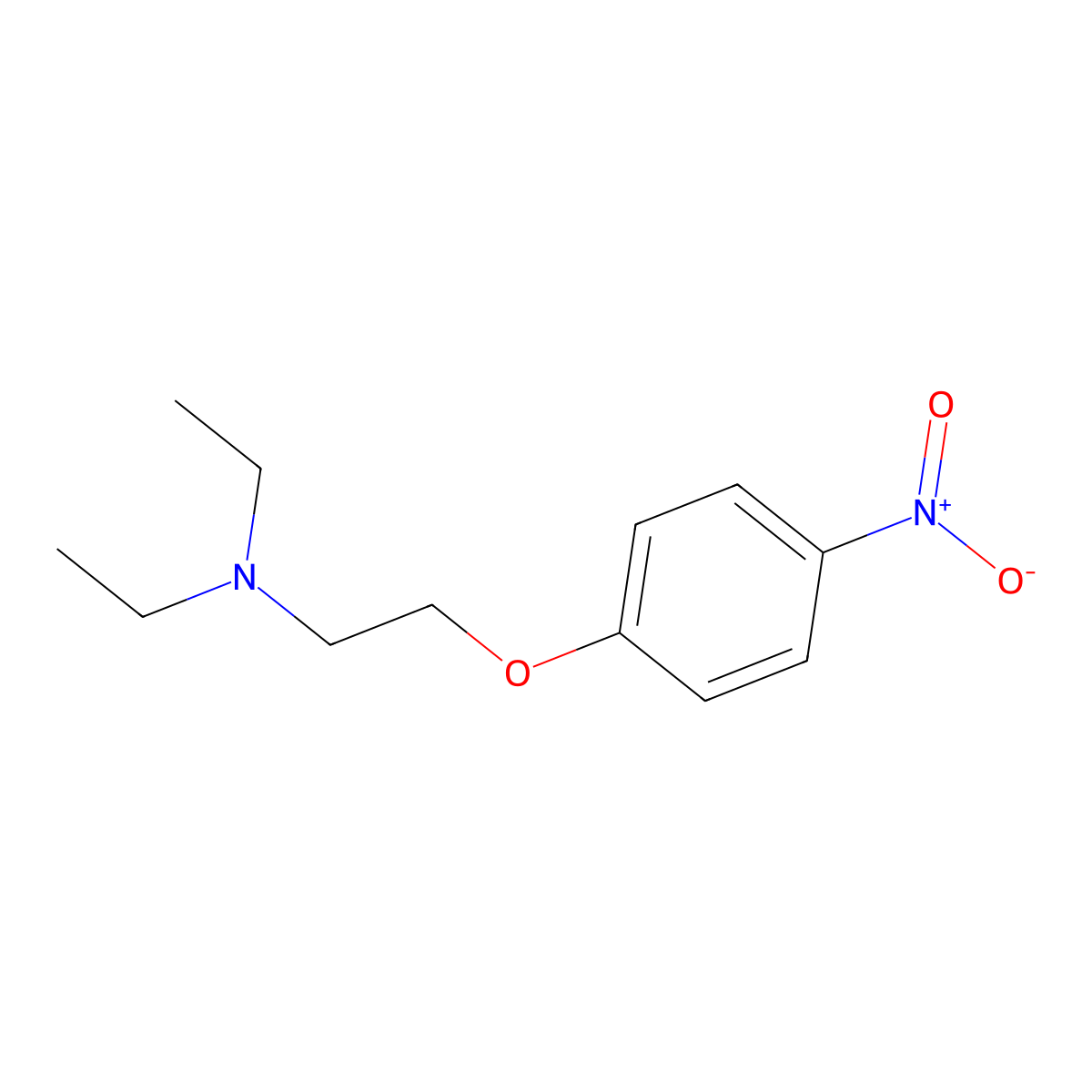 Diethyl[2-(4-nitrophenoxy)ethyl]amine molecular structure, CAS 19881-36-8