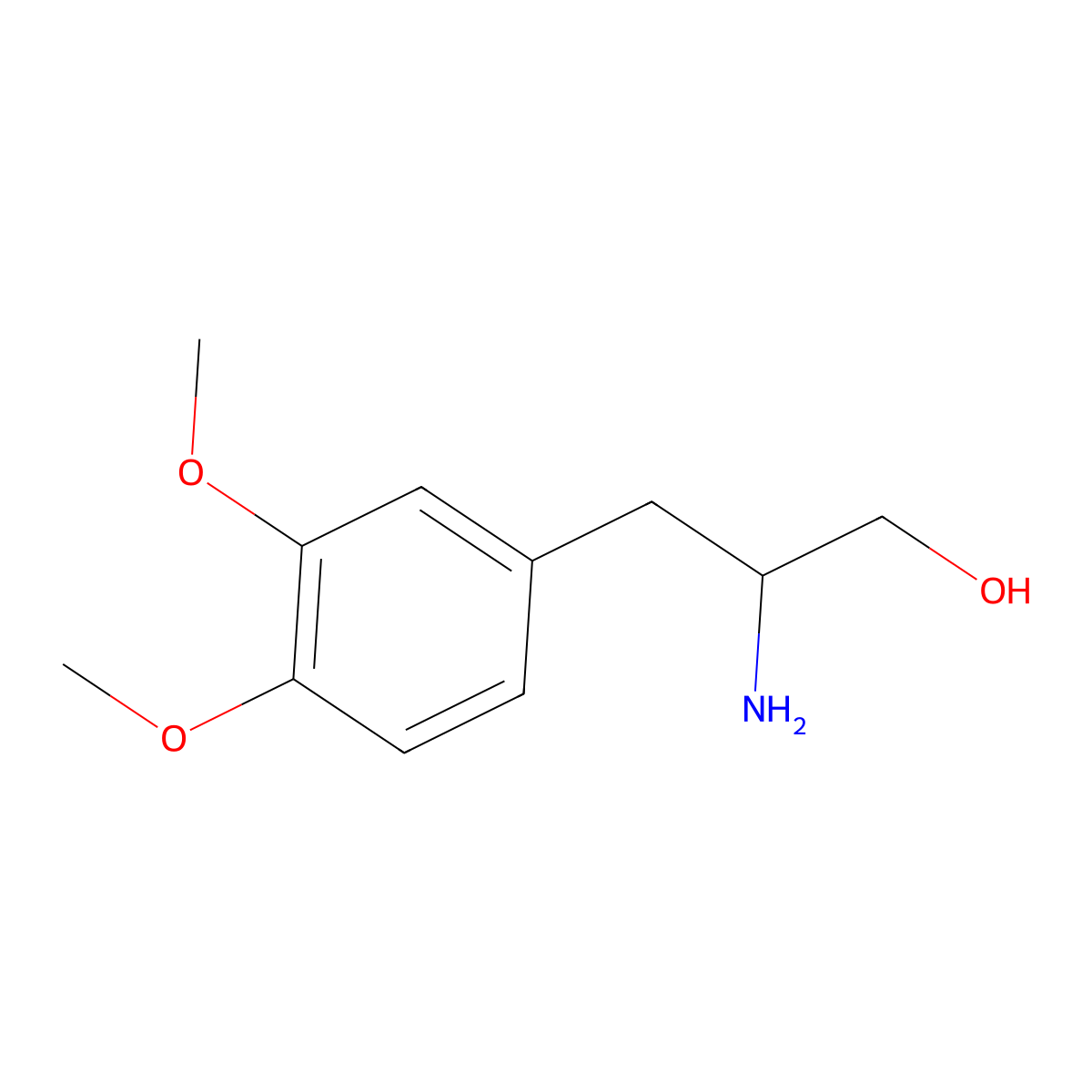 2-Amino-3-(3,4-dimethoxyphenyl)propan-1-OL molecular structure, CAS 19881-95-9