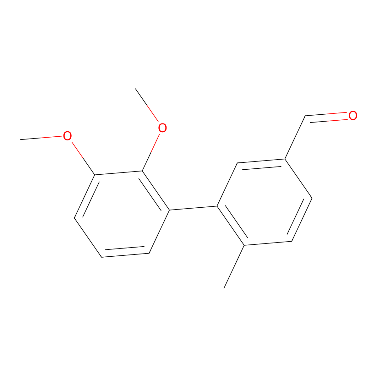 2',3'-Dimethoxy-6-methyl[1,1'-biphenyl]-3-carboxaldehyde molecular structure, CAS 1988182-29-1