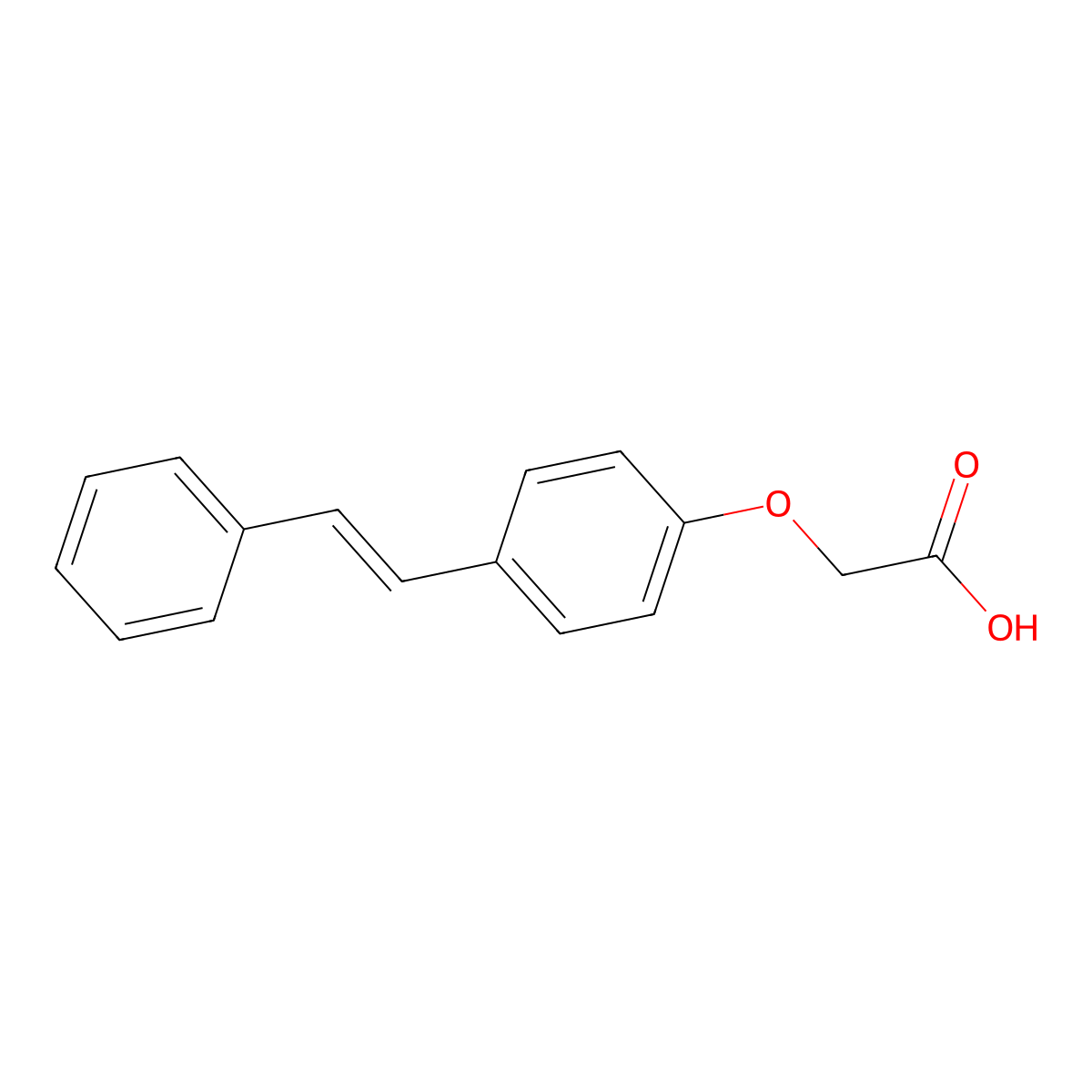 2-[4-[(E)-2-phenylethenyl]phenoxy]acetic acid molecular structure, CAS 19882-38-3