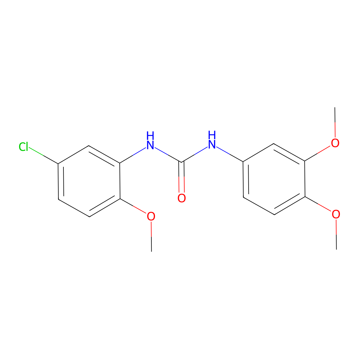 1-(5-Chloro-2-methoxyphenyl)-3-(3,4-dimethoxyphenyl)urea molecular structure, CAS 198820-21-2